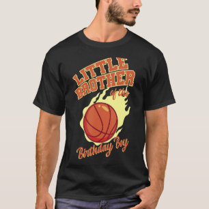 T-shirt Petit Frère De L'Anniversaire Basketball Fami