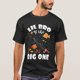 T-shirt Petit Frère Du Thème De Pêche D'anniversaire Du Gr