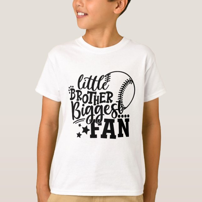 T-shirt Petit Frère Le Plus Grand Fan Baseball (Devant)