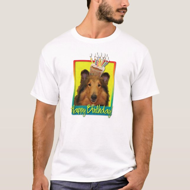 T-shirt Petit gâteau d'anniversaire - colley - Natalie (Devant)
