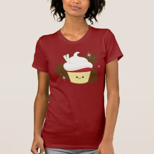T-shirt Petit gâteau rouge de velours