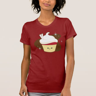 T-shirt Petit gâteau rouge de velours