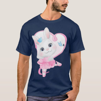 T-shirt Petit lapin mignon avec aquarelle Drôle Citation p