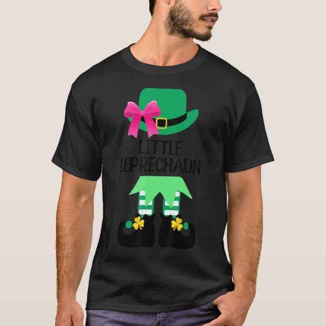 T-shirt Petit Leprechaun Avec Bow Jour de la Saint Patrick (Devant)