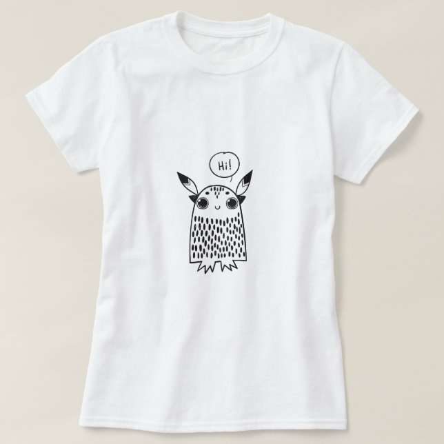 T-shirt Petit monstre mignon (Design devant)