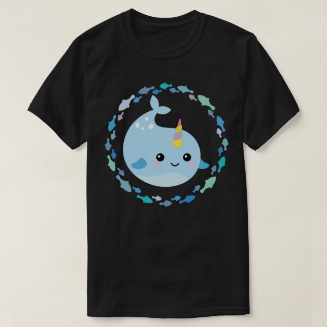T-shirt Petit narval licorne baleine 1 (Design devant)