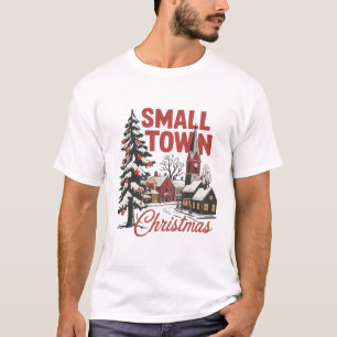 T-shirt Petit Noël de campagne de la famille de fermier ré