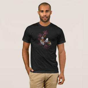 T-shirt Petit oiseau avec des fleurs