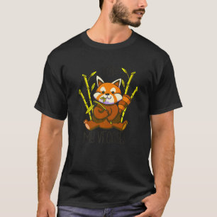 T-shirt Petit panda roux bambou régime végétarien végan
