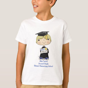 T-shirt Petit Petit Garçon Diplômé Cheveux blond