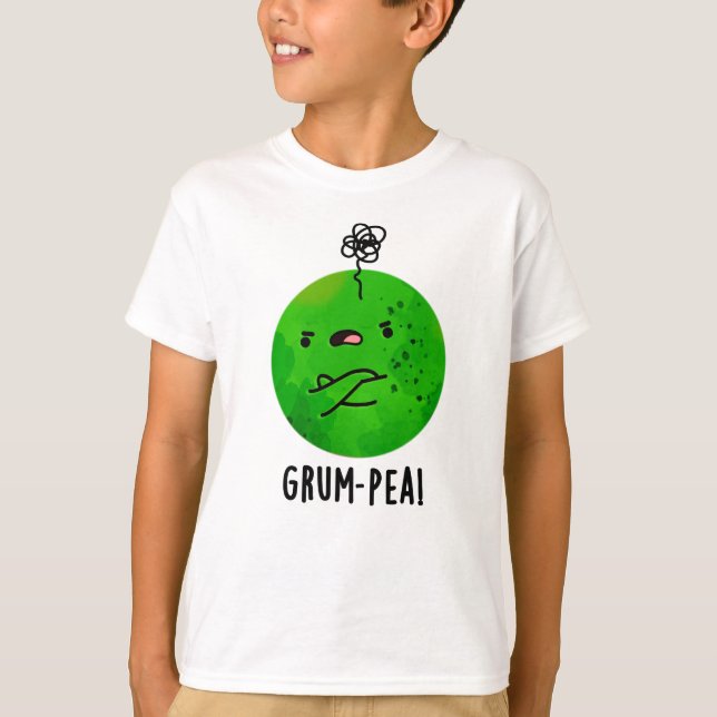 T-shirt Petit pois de gomme amusant Veggie Pun (Devant)