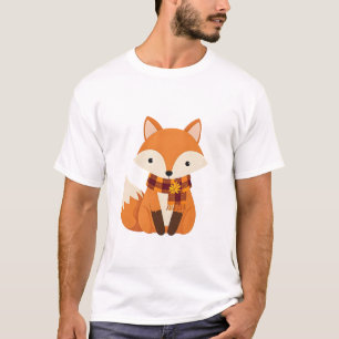 T-shirt Petit Renard avec Écharpe