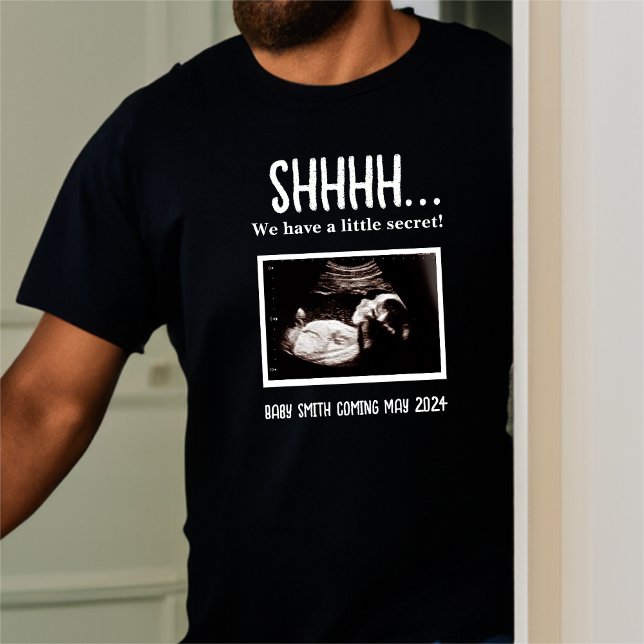 T-shirt Petit Secret Ultrasound Faire-part de grossesse (Créateur téléchargé)