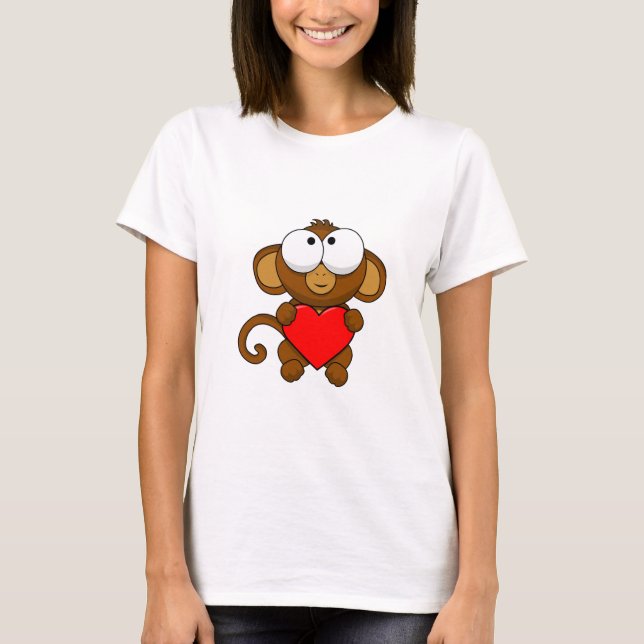T-shirt Petit singe adorable (Devant)