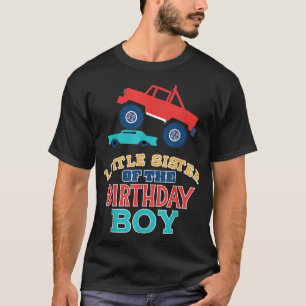 T-shirt Petit Sister Of Birthday Boy Monster Matchi