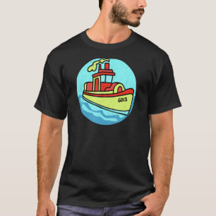 T-shirt Petit Tugboat cool Dessin Sur L'Eau Fun Summe