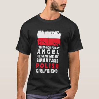T-shirt Petite amie polonaise drôle et insolente Drapeau d