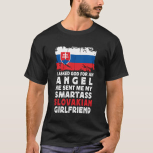 T-shirt Petite amie slovaque drôle et insolente Drapeau de