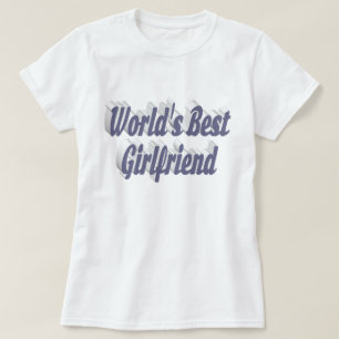 T-shirt Petite amie typographie grise
