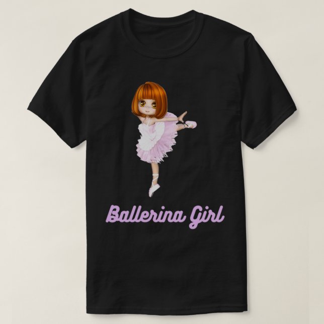 T-shirt Petite Ballerina Dancing Girl (Design devant)
