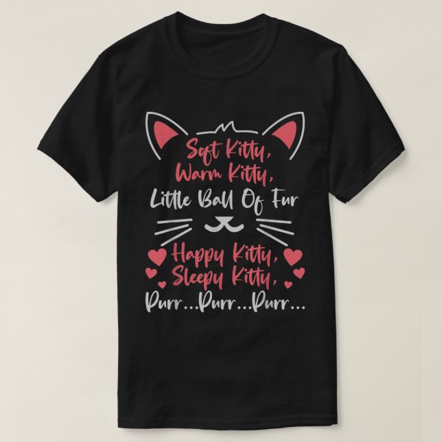 T-shirt Petite boule de fourrure de chat tiède molle Lull  (Design devant)