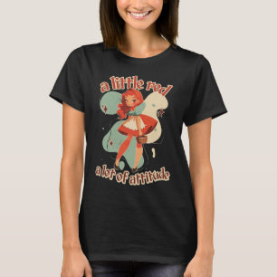 T-shirt petite circonscription rouge moderne du milieu du 