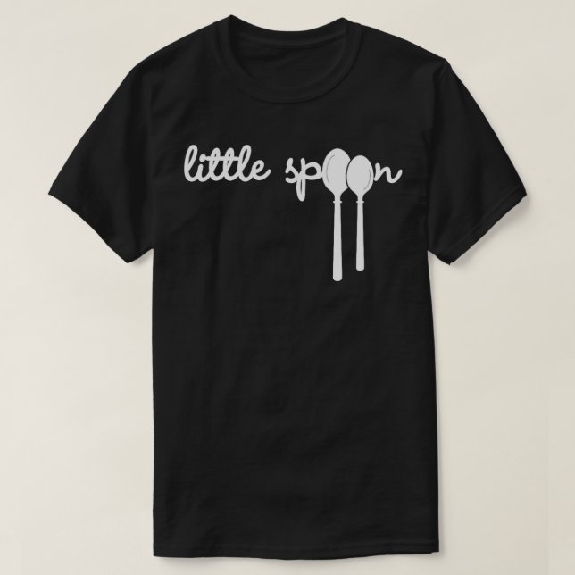 T-shirt Petite Cuillère Drôle Dans Gros Petit Couple L (Design devant)