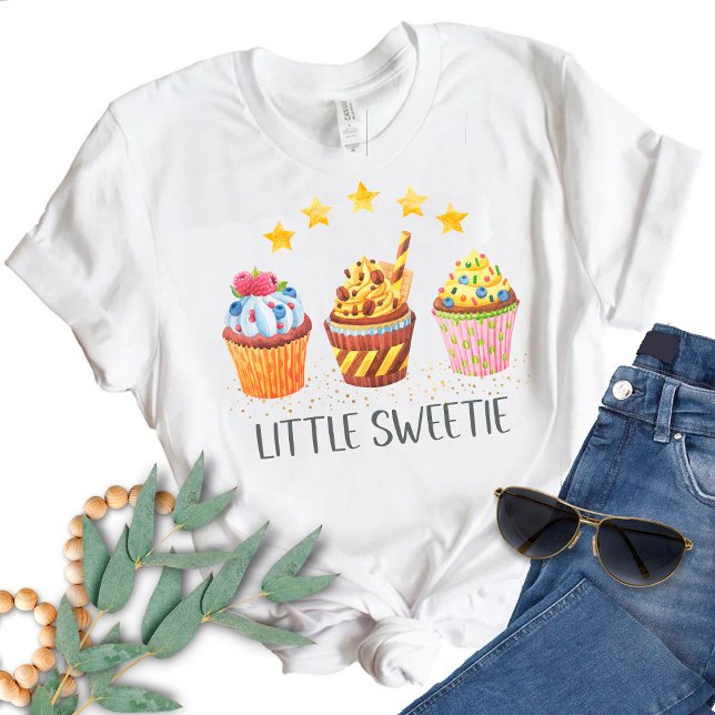 T-shirt Petite douce Couleurs vives Aquarelle Cupcakes (Créateur téléchargé)