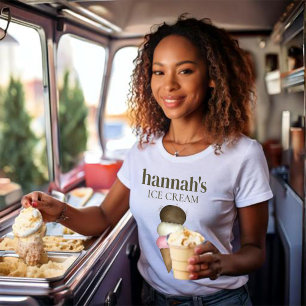 T-shirt Petite entreprise Crème glacée Boutique sur mesure