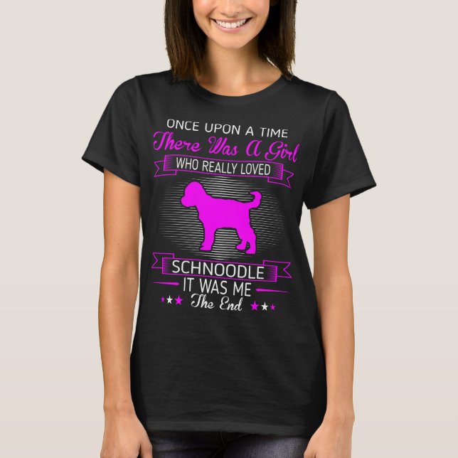 T-shirt Petite fille aimée Schnoodle Animaux Amateurs Don (Devant)