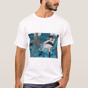 T-shirt Petite fille dans un fauteuil bleu, Cassatt