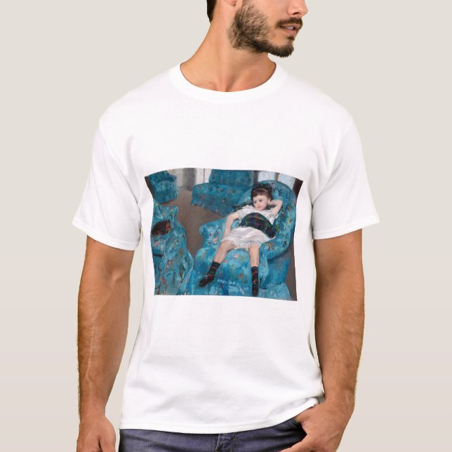 T-shirt Petite fille dans un fauteuil bleu, Cassatt (Devant)