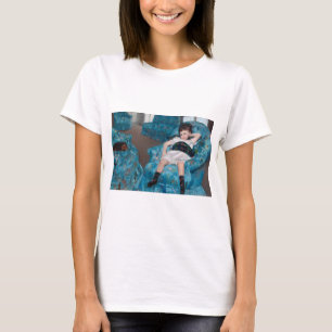 T-shirt Petite fille dans un fauteuil bleu, Cassatt