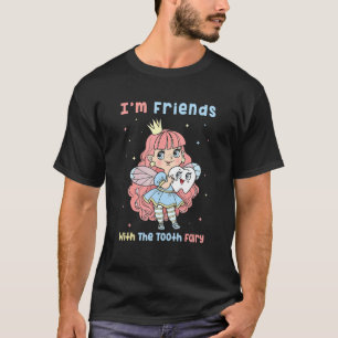 T-shirt Petite Fille Fée Tenant Un Bébé dent dent mignonne