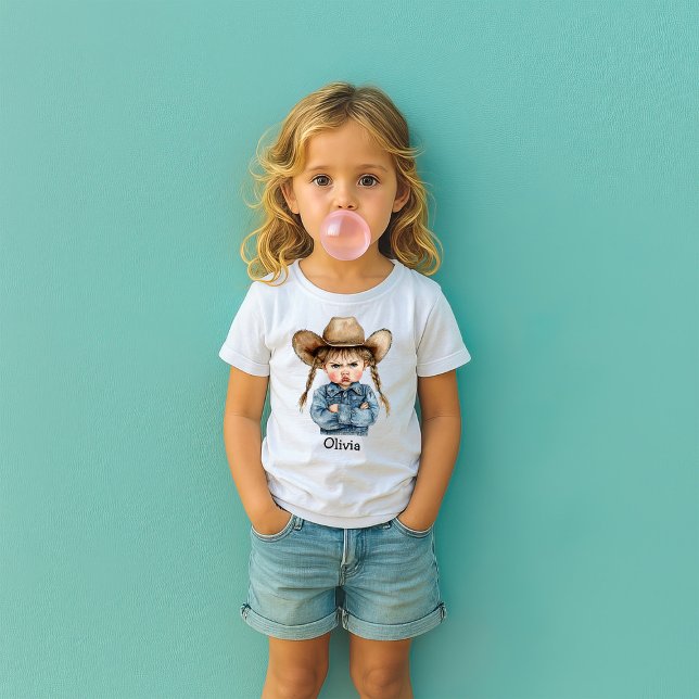 T-shirt Petite fille grincheuse personnalisée dans la vest (Créateur téléchargé)