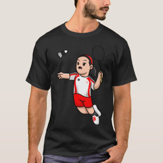 T-shirt Petite fille jouant au badminton