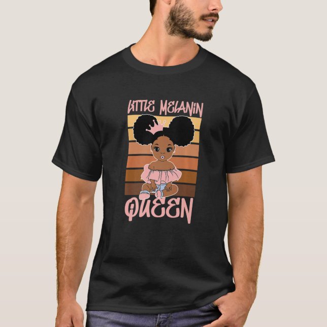 T-shirt Petite fille Melanin Histoire noire Magie Afro Tod (Devant)