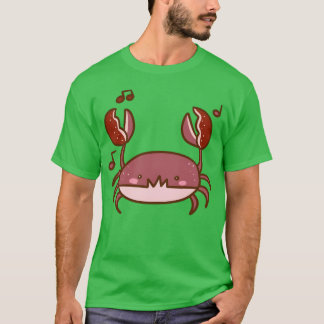 T-shirt Petite fille musicale de crabe rouge
