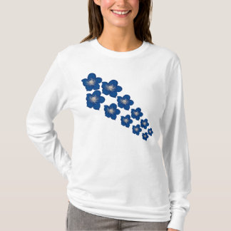 T-shirt petite fleur bleue