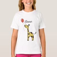 petite girafe mignonne avec ballons Chemise