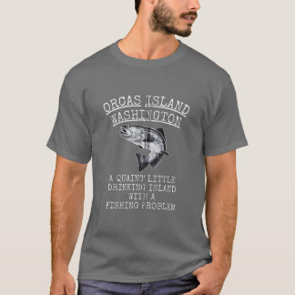 T-shirt Petite île de boisson pittoresque problème de pêch