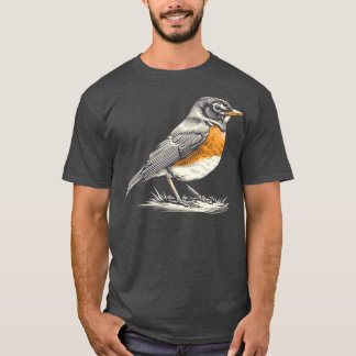 T-shirt Petite illustration de nature d'oiseau rouge améri