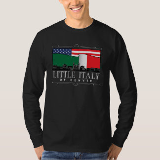 T-shirt Petite Italie de Denver Classic NOIR long manche