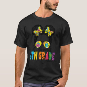 T-shirt Petite Miss 8th Grade Messy Bun Girl Back To Choo