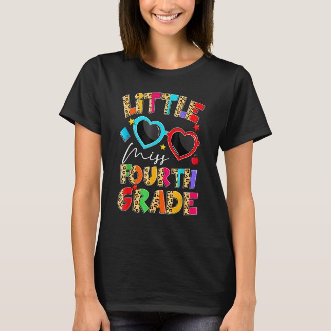 T-shirt Petite Miss Quatrième Année Je Viens Premier Jour (Devant)