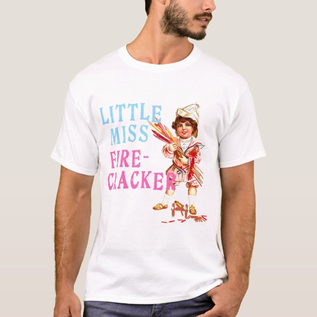 T-shirt Petite Mlle Firecracker Vintage Americana (Devant)