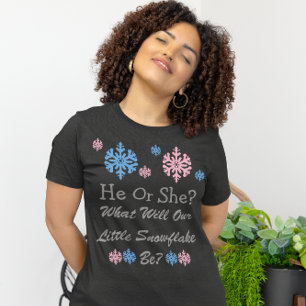 T-shirt Petite révélation de genre de flocon de neige