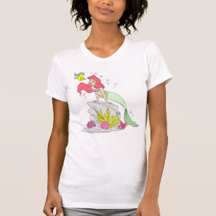 T-shirt Petite Sirène Ariel et Flounder