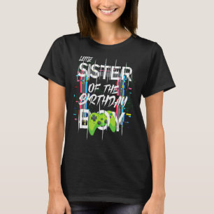 T-shirt Petite Soeur De L'Anniversaire Garçon Gamer Corres