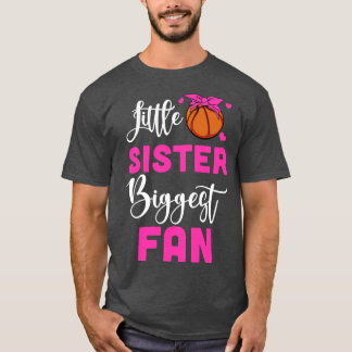 T-shirt Petite Soeur La Plus Grande Fan Fan Basketball Fil